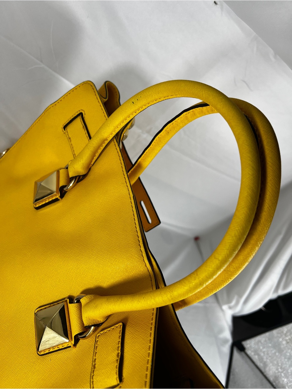 Michael Kors Hamilton Pyramid Studded Citrus Tote Crossbody - Picture 9 of 16